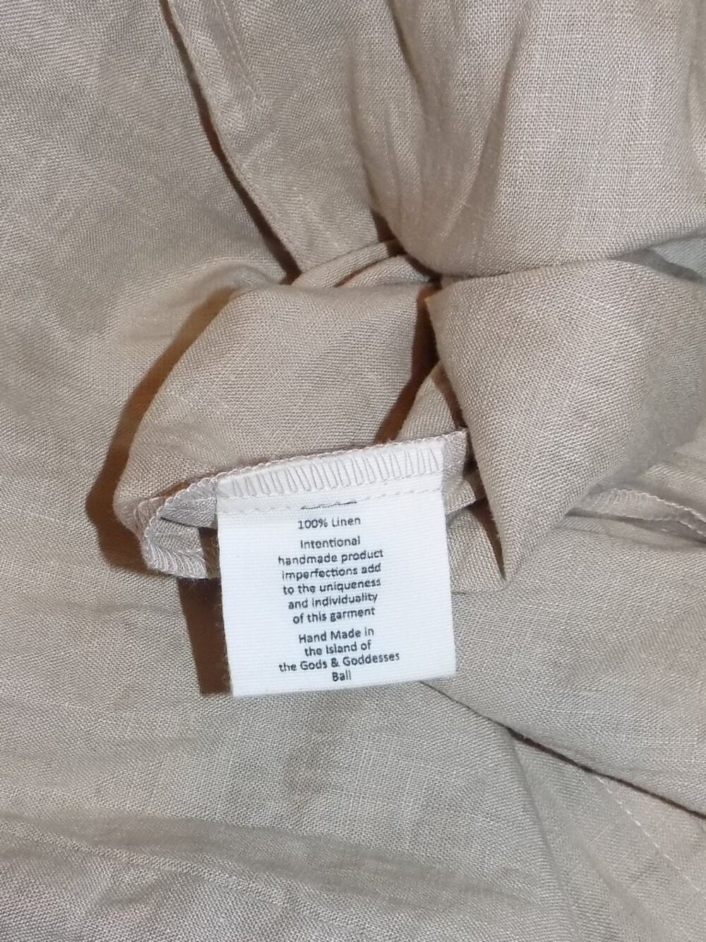 MYRAH PENALOZA Aura Slip 100% Linen Dress One Size Tan Beige NWOT - Picture 9 of 12